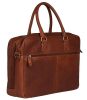 Burkely Antique Avery konyak színű bőr laptoptáska, oldaltáska 15"6