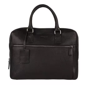   Burkely Antique Avery fekete bőr laptoptáska, oldaltáska 13"