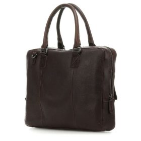   Burkely Antique Avery sötétbarna bőr laptoptáska, oldaltáska 13"