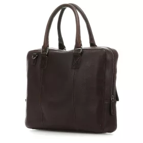   Burkely Antique Avery sötétbarna bőr laptoptáska, oldaltáska 13"