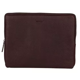Burkely sötétbarna bőr laptoptartó, 13,3"