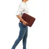 Burkely konyak bőr laptoptartó, 13,3"