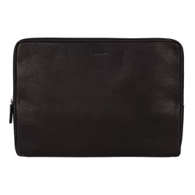 Burkely fekete bőr laptoptartó, 15,6"