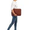 Burkely konyakszínű bőr laptoptartó, 15,6"