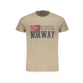 Norway 1963 férfi bézs rövid ujjú póló