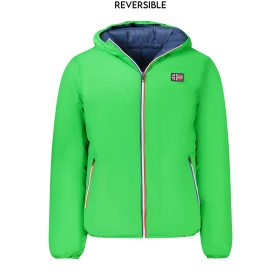   Norway 1963 férfi neonzöld-sötétkék kifordítható kabát XL