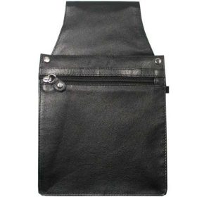   Choice fekete bőr pincértárca, brifkó tartó 14,5 × 24,5 cm