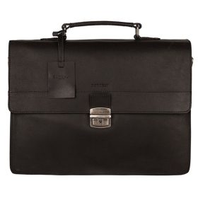 Burkely Dean Vintage fekete bőr aktatáska