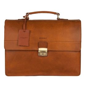 Burkely Dean Vintage konyak bőr aktatáska