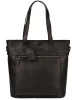 Burkely Vintage Jade fekete színű női bőr válltáska, shopper, 14" laptoptartóval