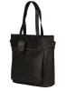 Burkely Vintage Jade fekete színű női bőr válltáska, shopper, 14" laptoptartóval