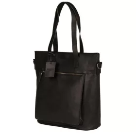   Burkely Vintage Jade fekete színű női bőr válltáska, shopper, 14" laptoptartóval