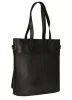 Burkely Vintage Jade fekete színű női bőr válltáska, shopper, 14" laptoptartóval