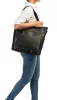 Burkely Vintage Jade fekete színű női bőr válltáska, shopper, 14" laptoptartóval