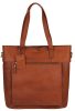 Burkely Vintage Jade konyak színű női bőr válltáska, shopper, laptop táska 14"