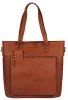 Burkely Vintage Jade konyak színű női bőr válltáska, shopper, laptop táska 14"