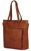 Burkely Vintage Jade konyak színű női bőr válltáska, shopper, laptop táska 14"