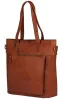 Burkely Vintage Jade konyak színű női bőr válltáska, shopper, laptop táska 14"