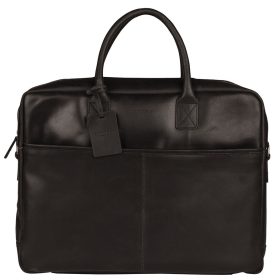   Burkely Vintage Max fekete bőr laptoptartós, oldaltáska 17,3"