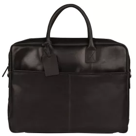   Burkely Vintage Max fekete bőr laptoptartós, oldaltáska 17,3"