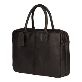   Burkely Vintage Jack fekete színű bőr laptoptáska, vállpánttal 13,3"