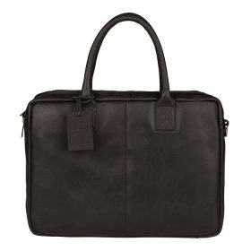   Burkely Vintage Jack fekete színű bőr laptoptáska, vállpánttal 13,3"
