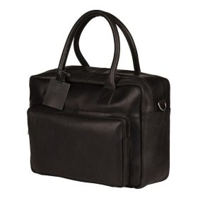   Burkely Vintage Mitch fekete bőr laptoptáska, oldaltáska 14"