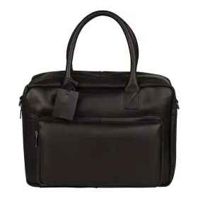   Burkely Vintage Mitch fekete bőr laptoptáska, oldaltáska 14"