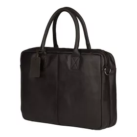   Burkely Vintage Taylor fekete színű bőr laptoptáska, oldaltáska 15"