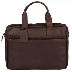   Burkely Vintage Jesse Worker barna bőr laptoptáska, oldaltáska 14"
