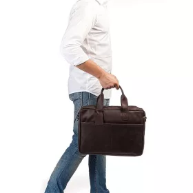   Burkely Vintage Jesse Worker barna bőr laptoptáska, oldaltáska 14"