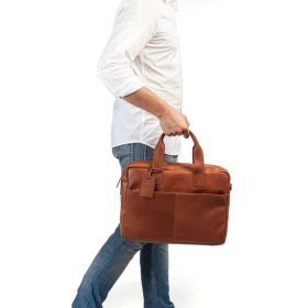   Burkely Vintage Jesse Worker konyak bőr laptoptáska, oldaltáska 14"