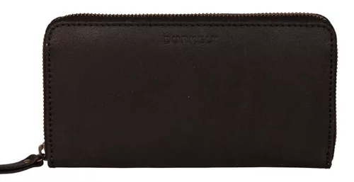 Burkely fekete női bőr pénztárca RFID védelemmel 19 x 10 cm