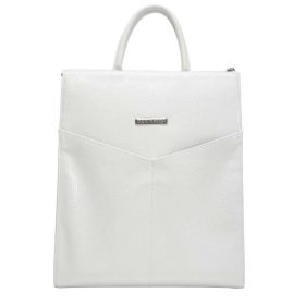 Ága Hengl Pálma fehér-piton női bőr hátizsák 35 x 30 cm