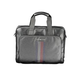 Tommy Hilfiger férfi fekete műbőr aktatáska,laptoptáska