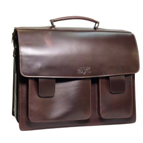   Blázek & Anni marhabőr aktatáska laptoptartóval, zárható rekesszel 38,5 x 20 cm