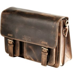 Blázek and Anni asszimetrikus zsebes, pull-up bőr oldaltáska