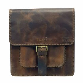   Blázek & Anni elöl zsebes közepes bőr oldaltáska, válltáska 28 x 26 cm.