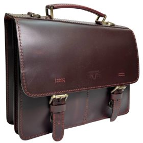   Blázek & Anni egy rekeszes kisméretű marhabőr aktatáska 33 x 26 cm