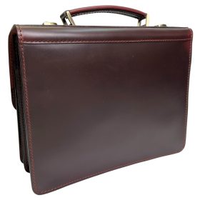   Blázek & Anni egy rekeszes kisméretű marhabőr aktatáska 33 x 26 cm