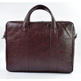   Blázek & Anni bordó bőr laptoptáska, aktatáska 40 x 29 x 9 cm.
