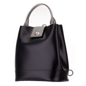   Blázek & Anni női selyemfényű bőr hátitáska, kézitáska 29 x 28 cm