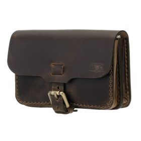   Blázek & Anni nagyméretű pull-up bőr övtáska 18 x 12 cm