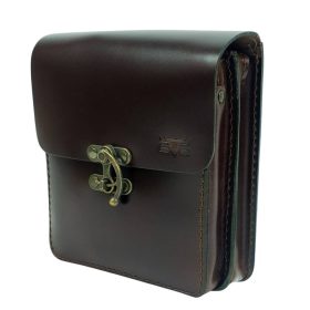   Blázek & Anni kisméretű selyemfényű lengőzáras bőr oldaltáska, válltáska 17 x 15,5 cm