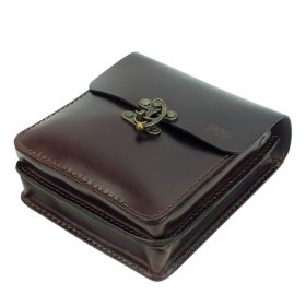   Blázek & Anni kisméretű selyemfényű lengőzáras bőr oldaltáska, válltáska 17 x 15,5 cm