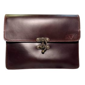   Blázek & Anni lengőzáras barna női bőr válltáska 27 x 20 cm