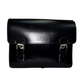   Blázek & Anni selyemfényű fekete bőr oldaltáska 27 x 21 x 5 cm
