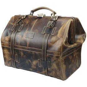   Blázek & Anni pull-up, antik hatású bőr utazótáska 52 x 37 cm