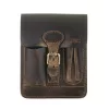 Blázek & Anni zsebes koptatott hatású kisméretű pull-up bőr oldaltáska 19 x 16 cm