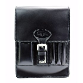   Blázek & Anni két rekeszes, tolltartós oldaltáska, fekete 27 x 21 cm